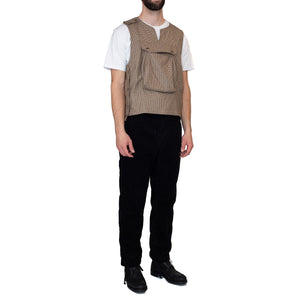 Engineered Garments Cover Vest Brown Wool Poly Gunclub Check