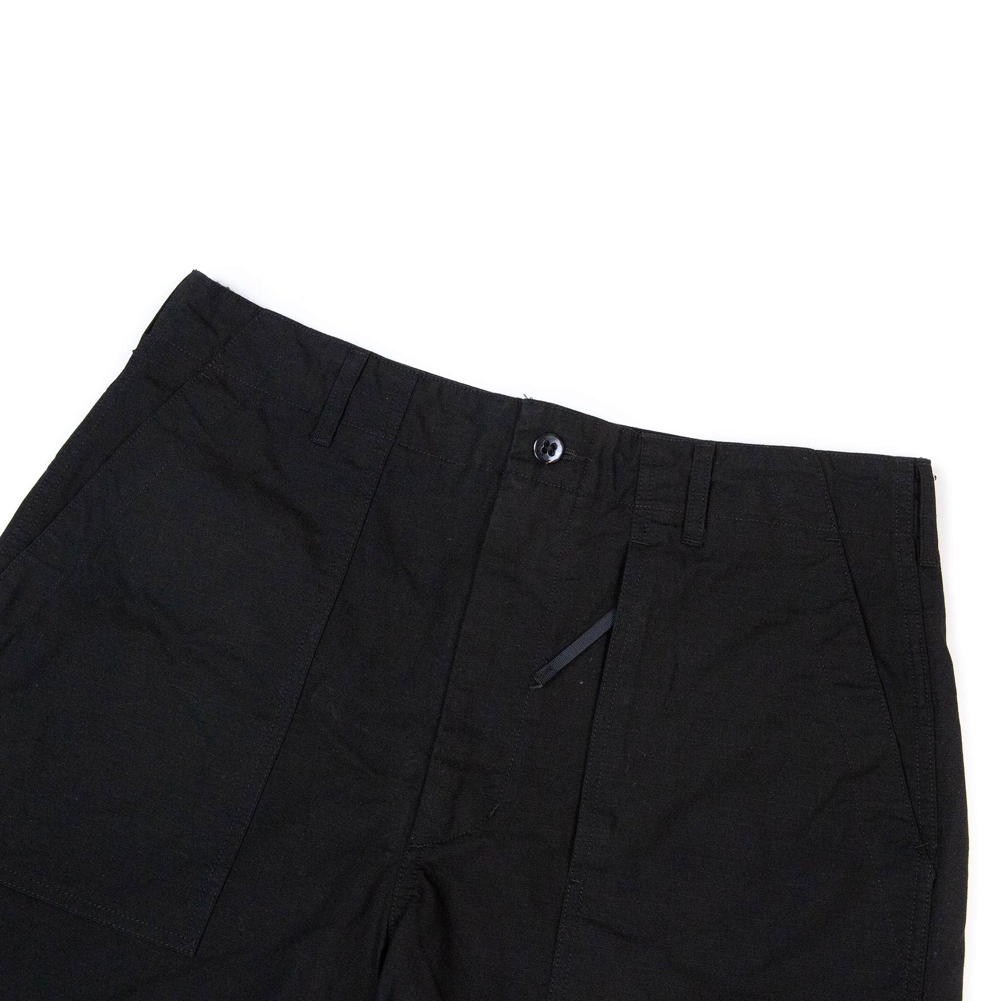 Engineered-Garments-Fatigue-Short-Black-Cotton-Ripstop Waist