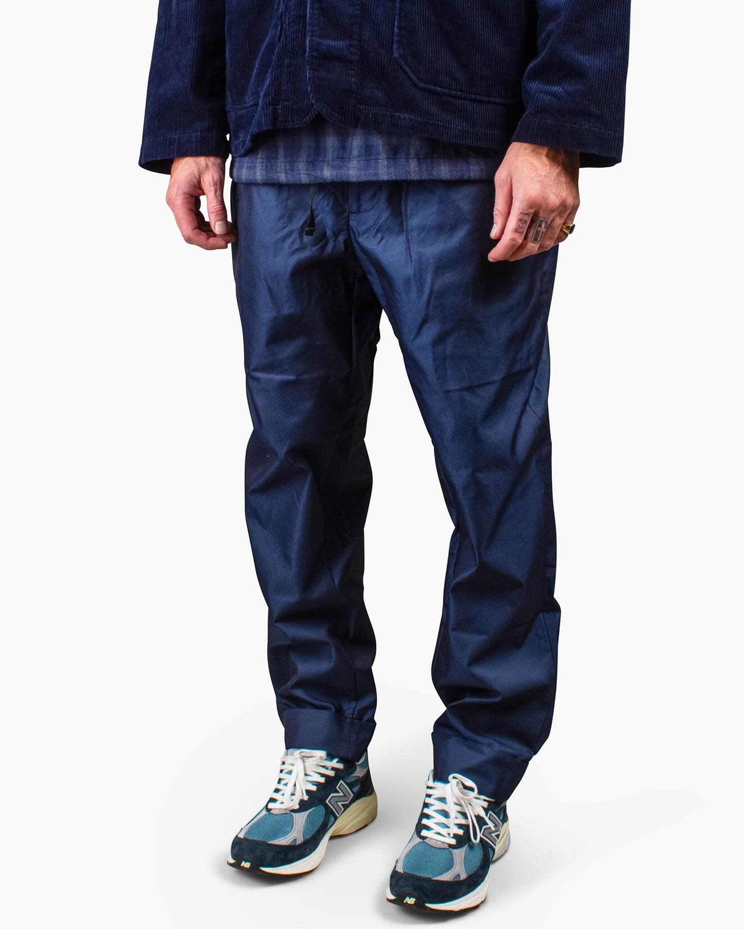 Engineered Garments Andover Pant Dark Navy PC Iridescent Twill Close