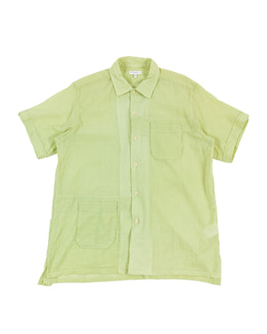 Engineered Garments Camp Shirt Lime Cotton Crepe