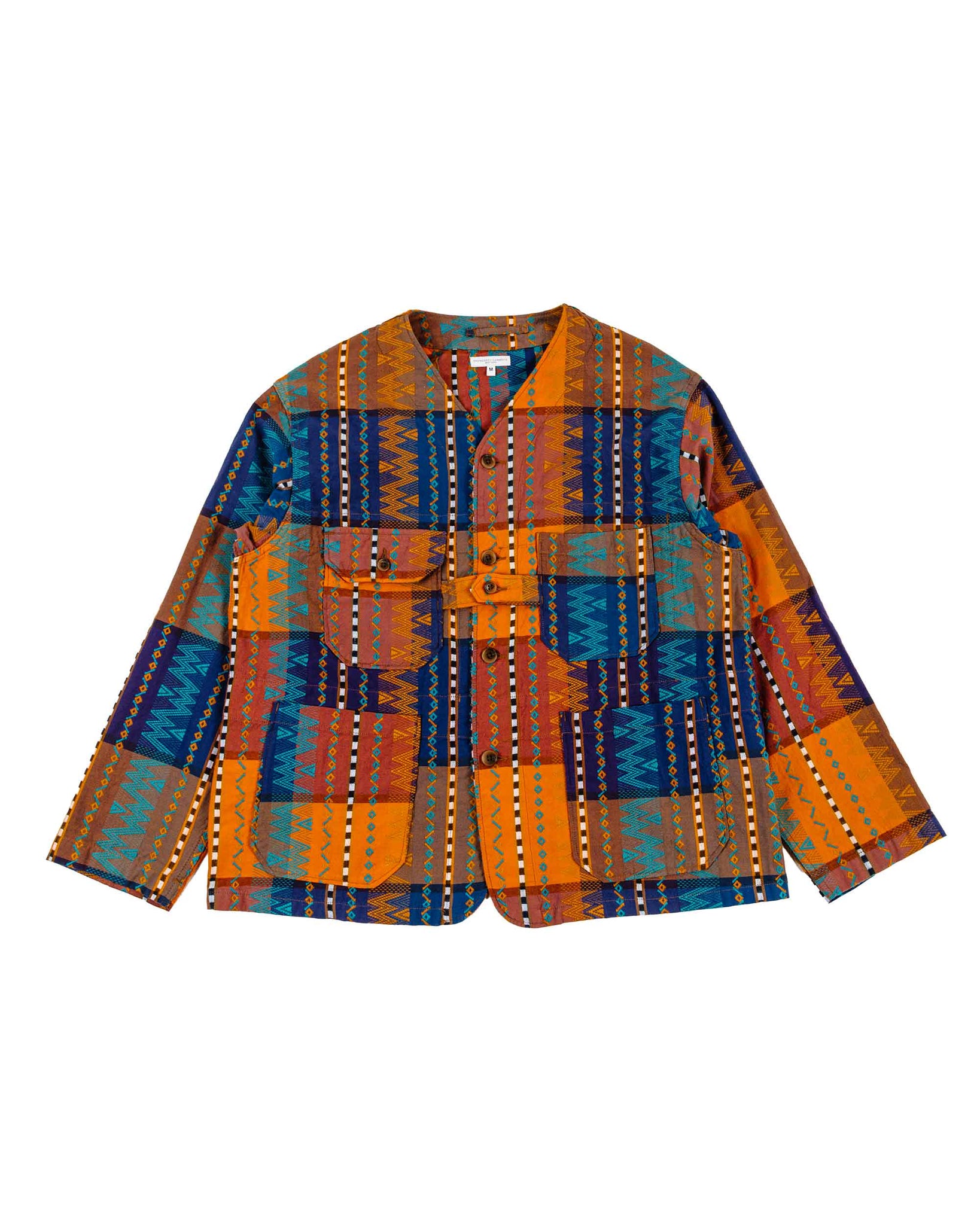 Engineered Garments Cardigan Jacket Blue/Orange Dobby