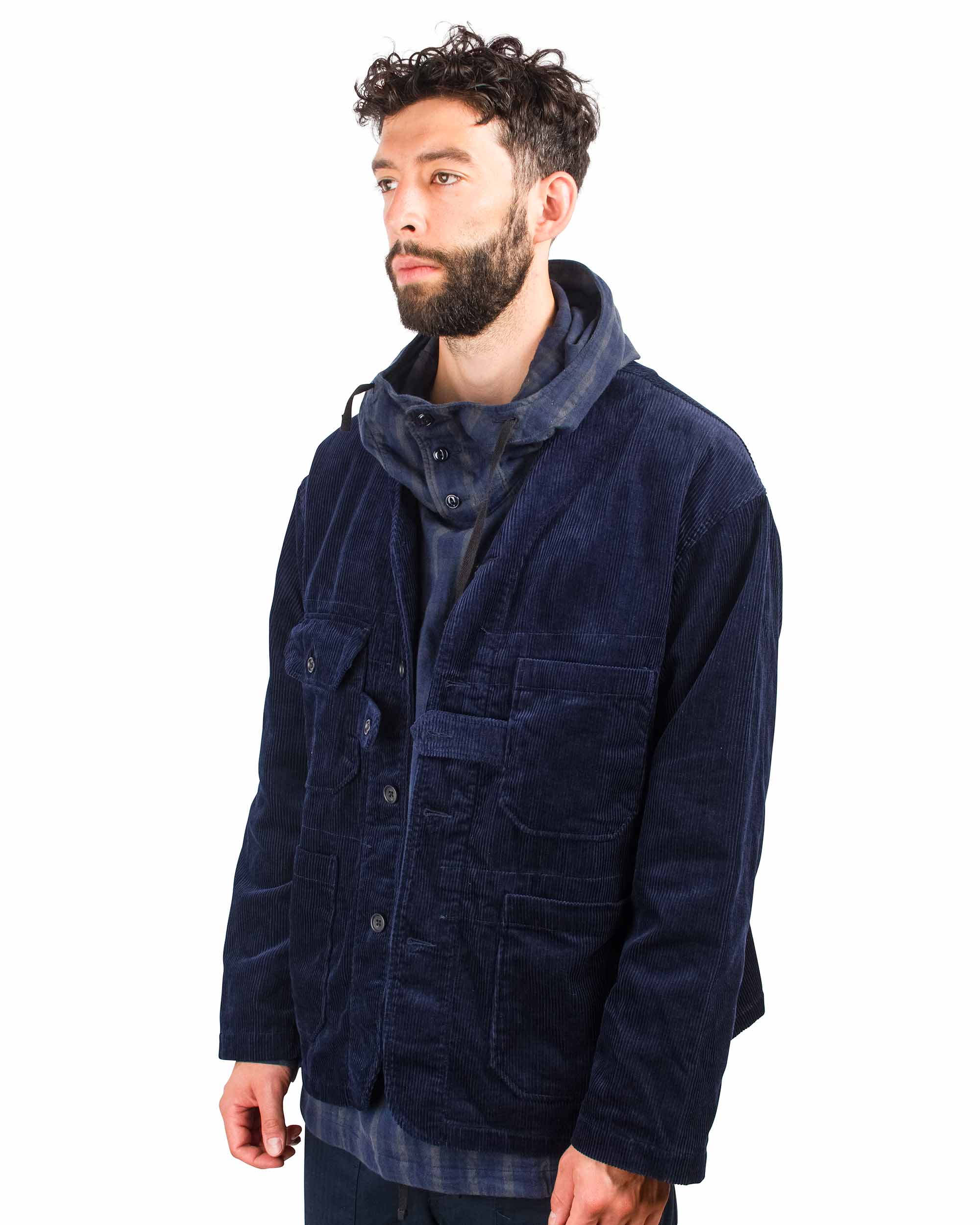 Engineered Garments カーディガン ジャケット ネイビー 8W コーデュロイ