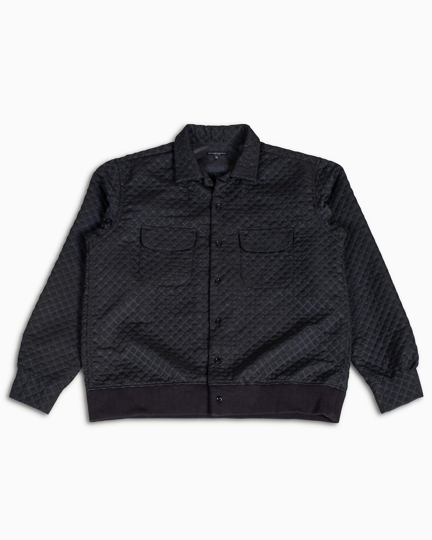 Engineered Garments Classic Shirt Black Polyester Micro Quilt