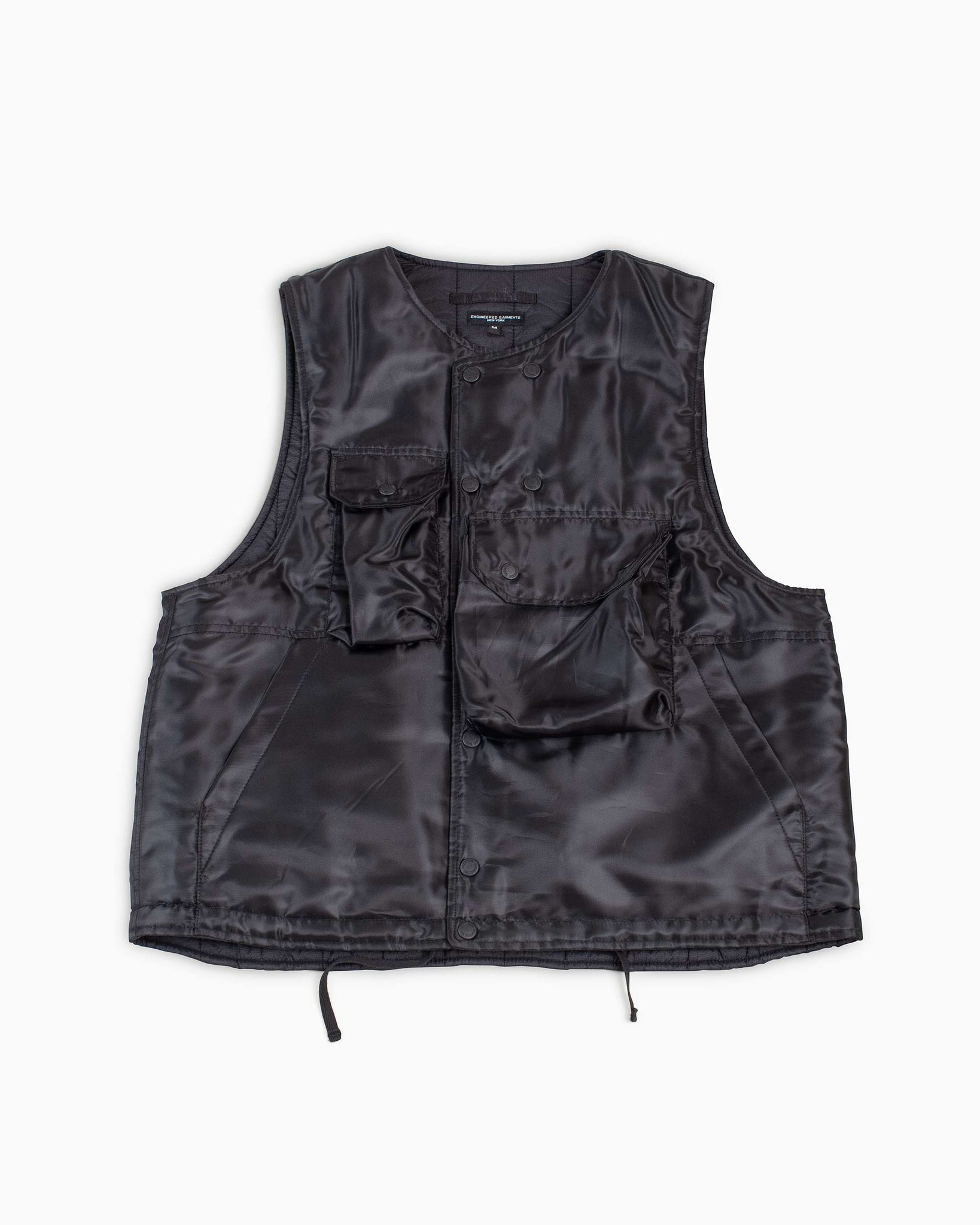 Engineered Garments Cover Vest Black Polyester Pilot Twill