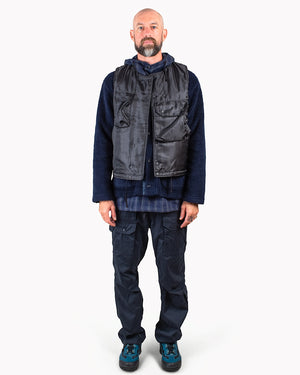 Engineered Garments Cover Vest Black Polyester Pilot Twill Model