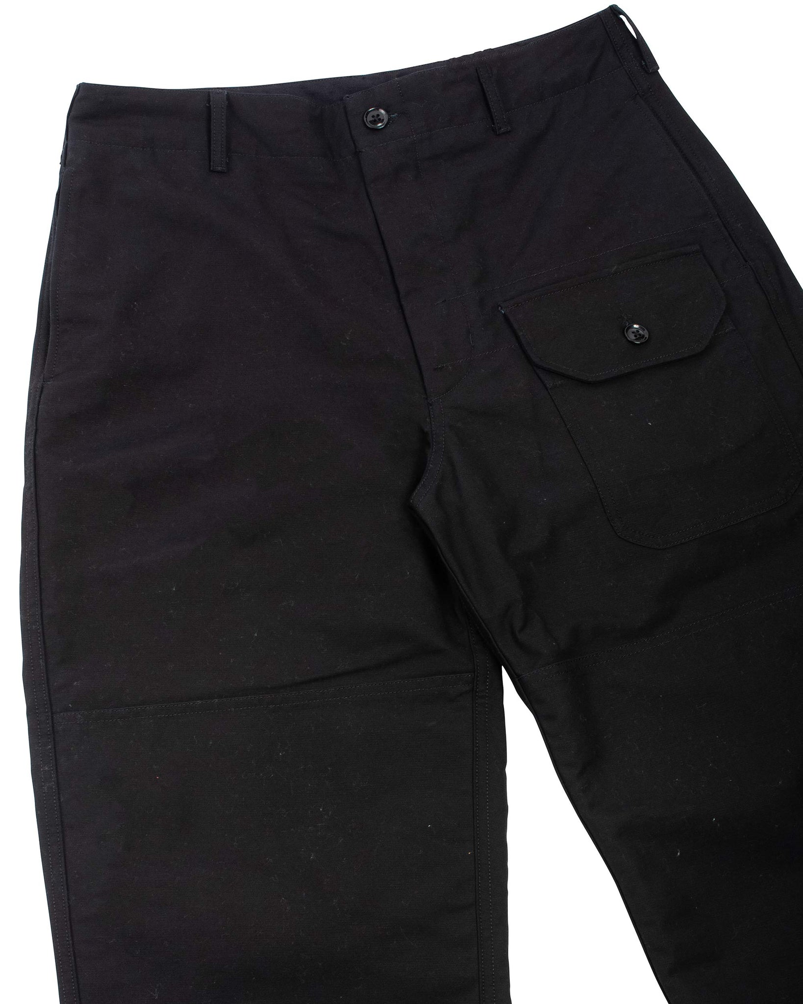 Engineered Garments Deck Pant Black Cotton Double Cloth Details