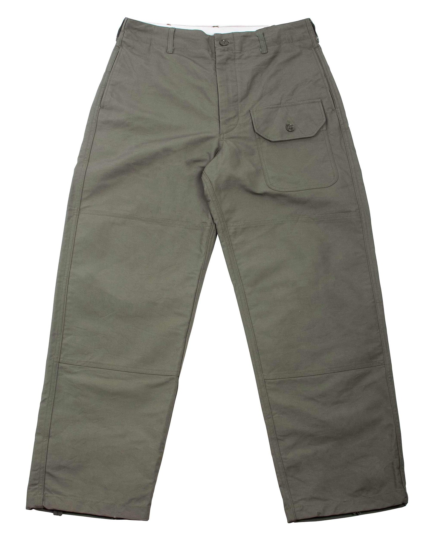 Engineered Garments Deck Pant Olive Cotton Double Cloth