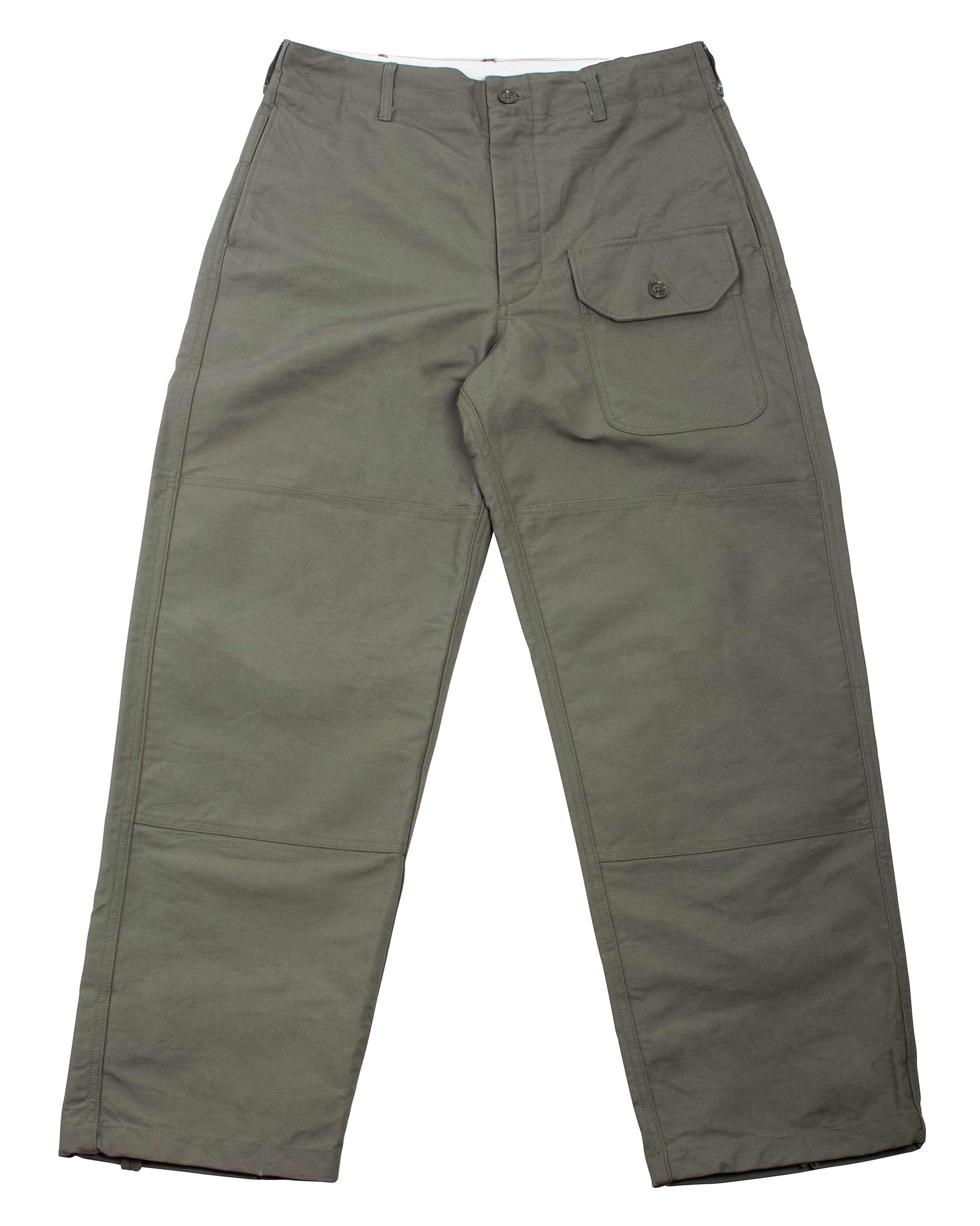 Engineered Garments Deck Pant Olive Cotton Double Cloth