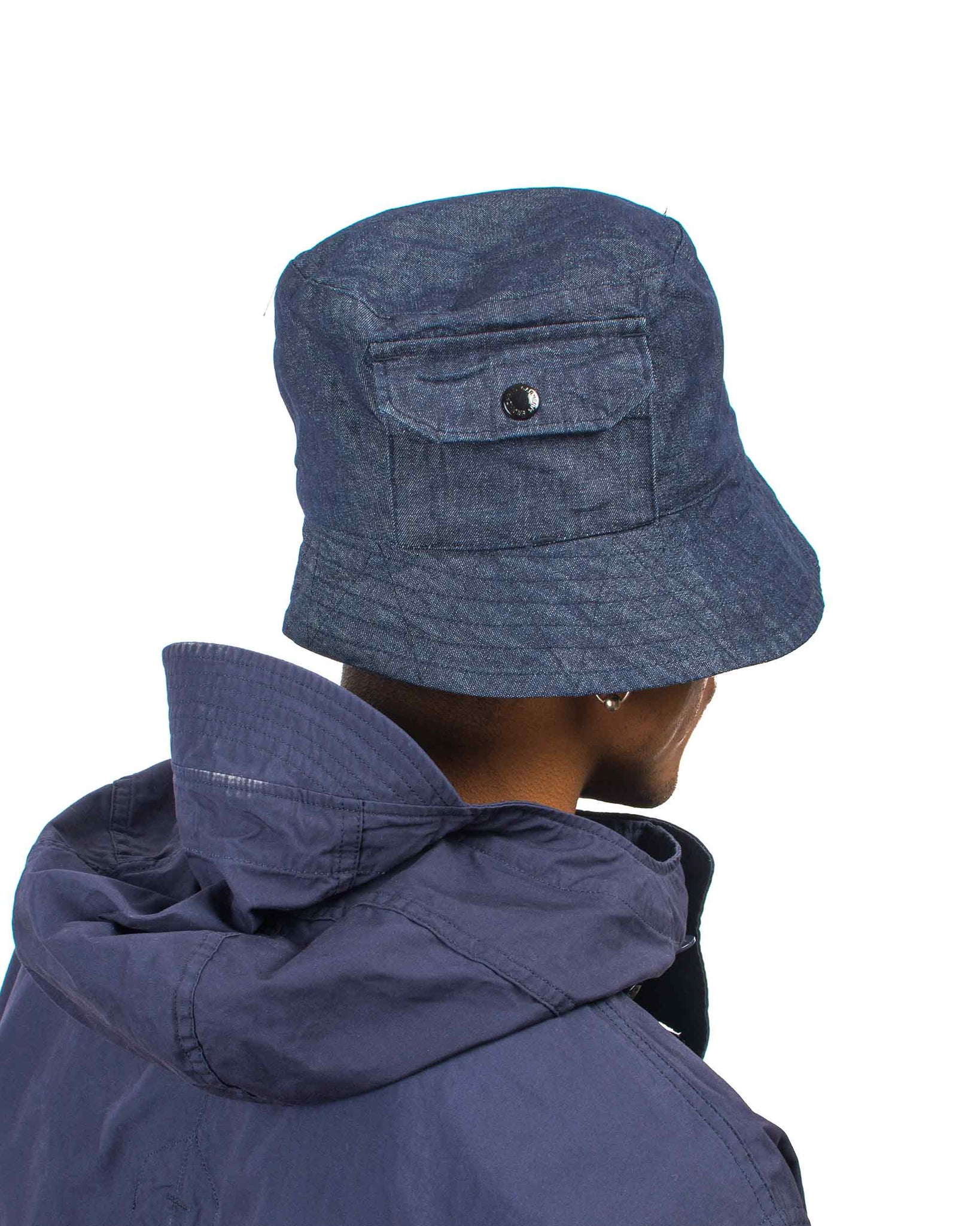 Engineered Garments Explorer Hat Indigo Industrial 8oz Denim Back