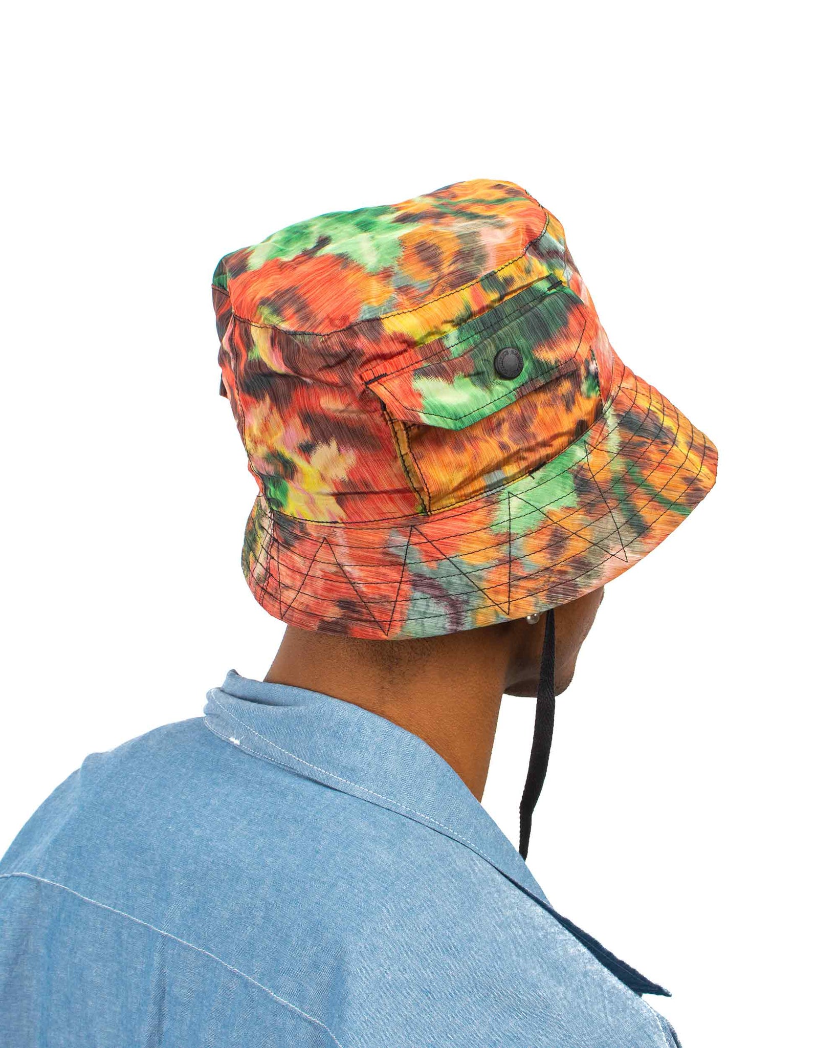 Engineered Garments Explorer Hat Multi Color Polyester Floral Camo Back