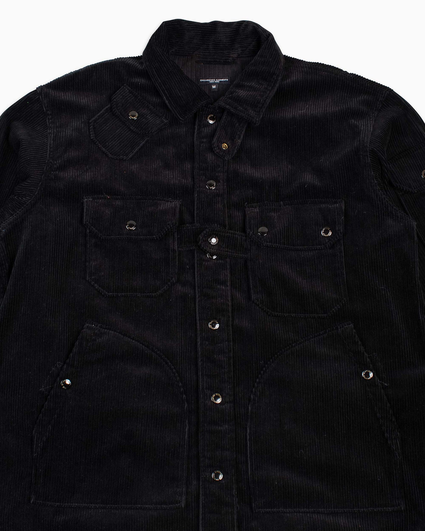 Engineered Garments Explorer Shirt Jacket Black 8W Corduroy Details
