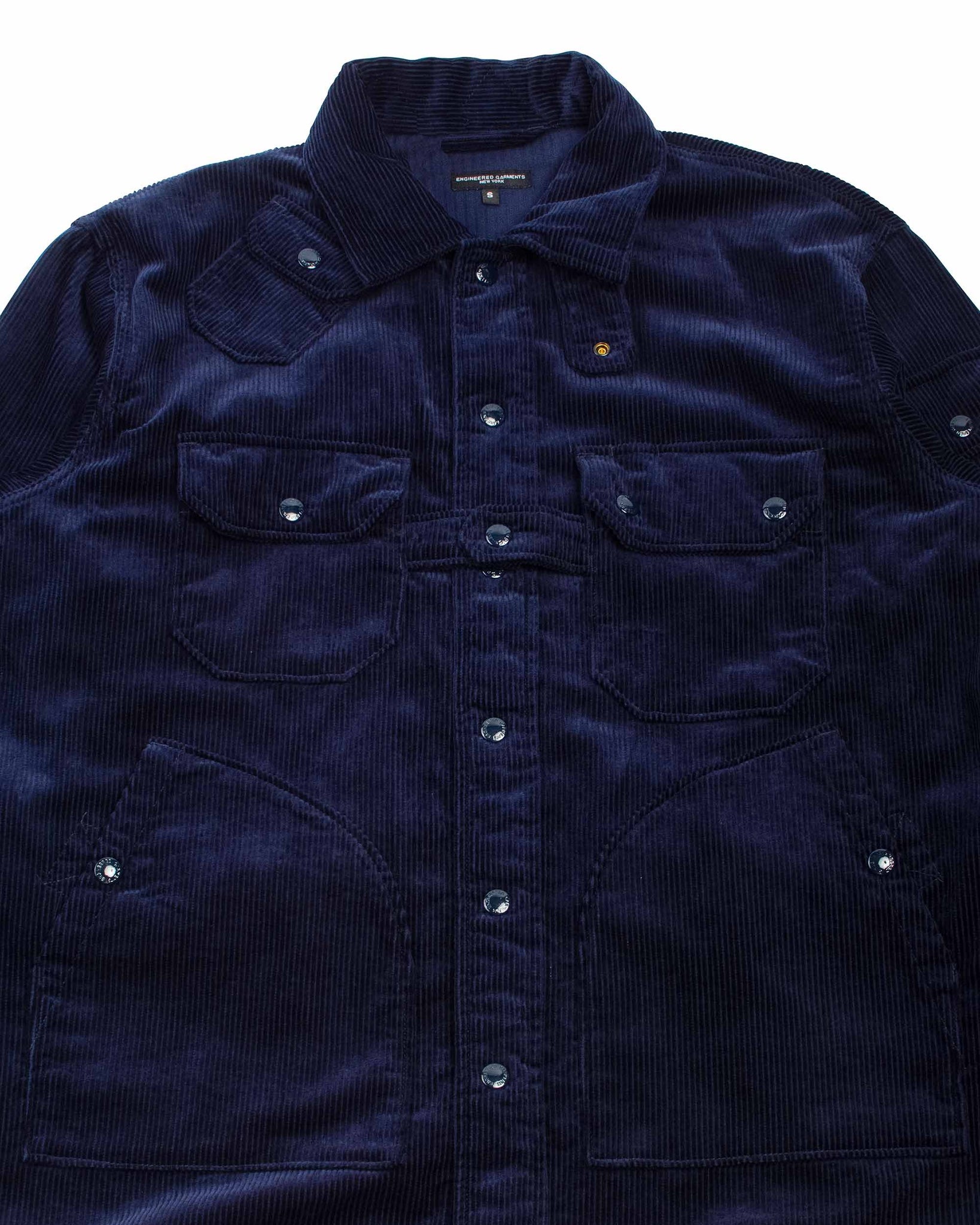 Engineered Garments Explorer Shirt Jacket Navy 8W Corduroy Details