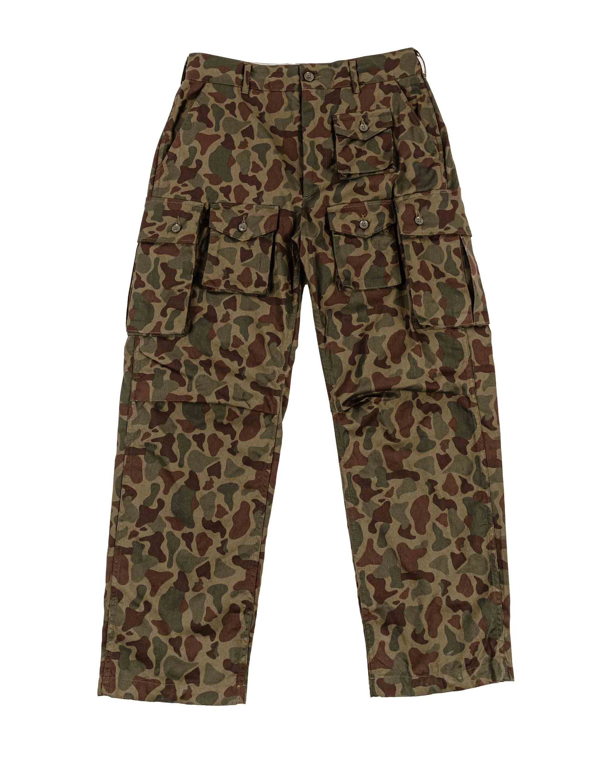 Engineered Garments FA Pant Olive Camo 6.5oz. Flat Twill