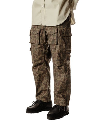 Engineered Garments FA Pant Olive Camo 6.5oz. Flat Twill Close