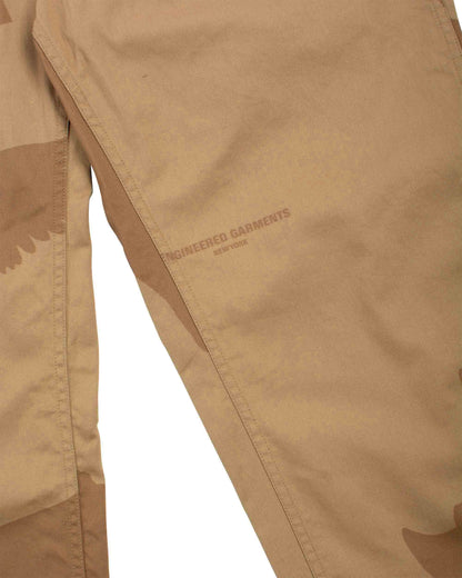 Engineered Garments Fatigue Pant Khaki Animal Print Cotton Flat Twill Detail 2