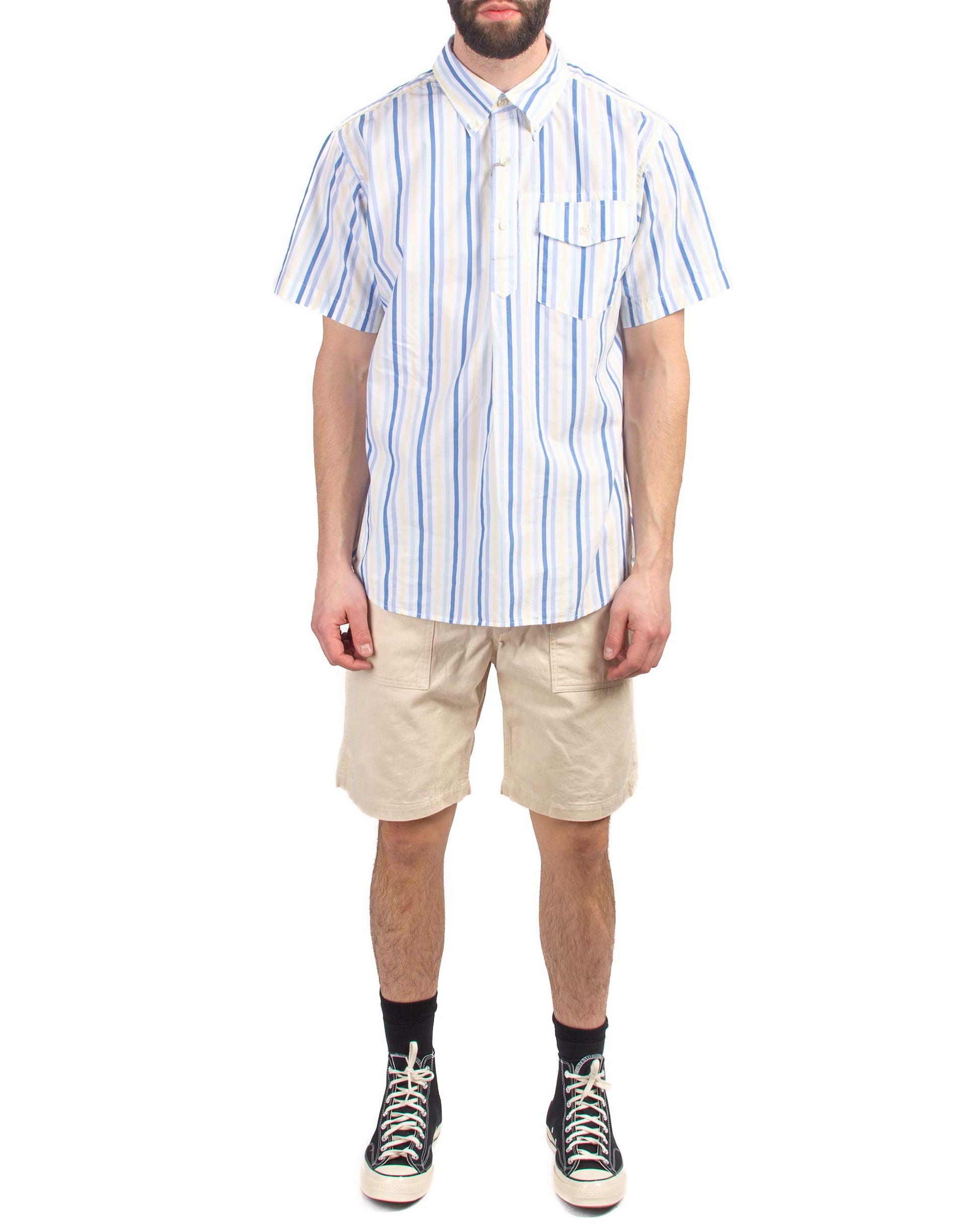 Engineered Garments Fatigue Short Natural 6.5oz Flat Twill Model