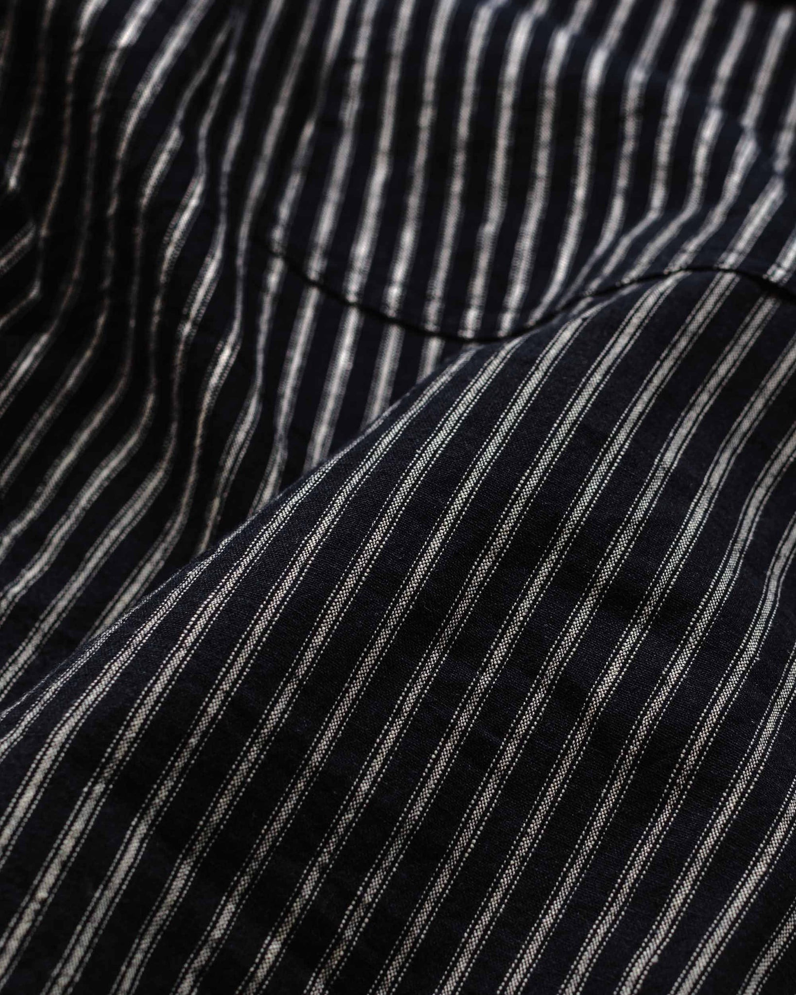 Engineered Garments Fatigue Short Navy/Grey LC Stripe Fabric