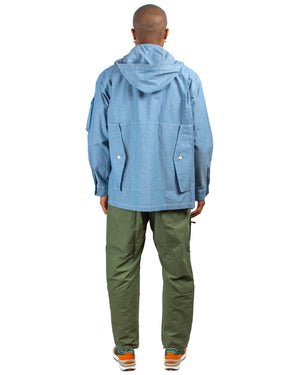 Engineered Garments Fishing Over Shirt Jacket Light Blue Cotton Chambray Back