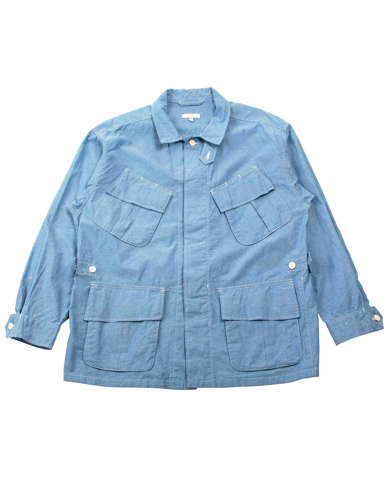 Engineered Garments Jungle Fatigue Jacket Light Blue Cotton Chambray