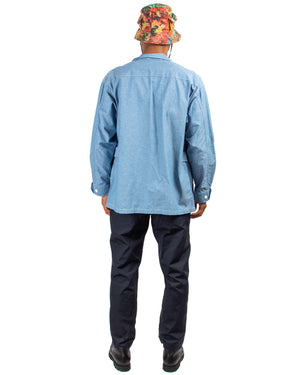 Engineered Garments Jungle Fatigue Jacket Light Blue Cotton Chambray Back