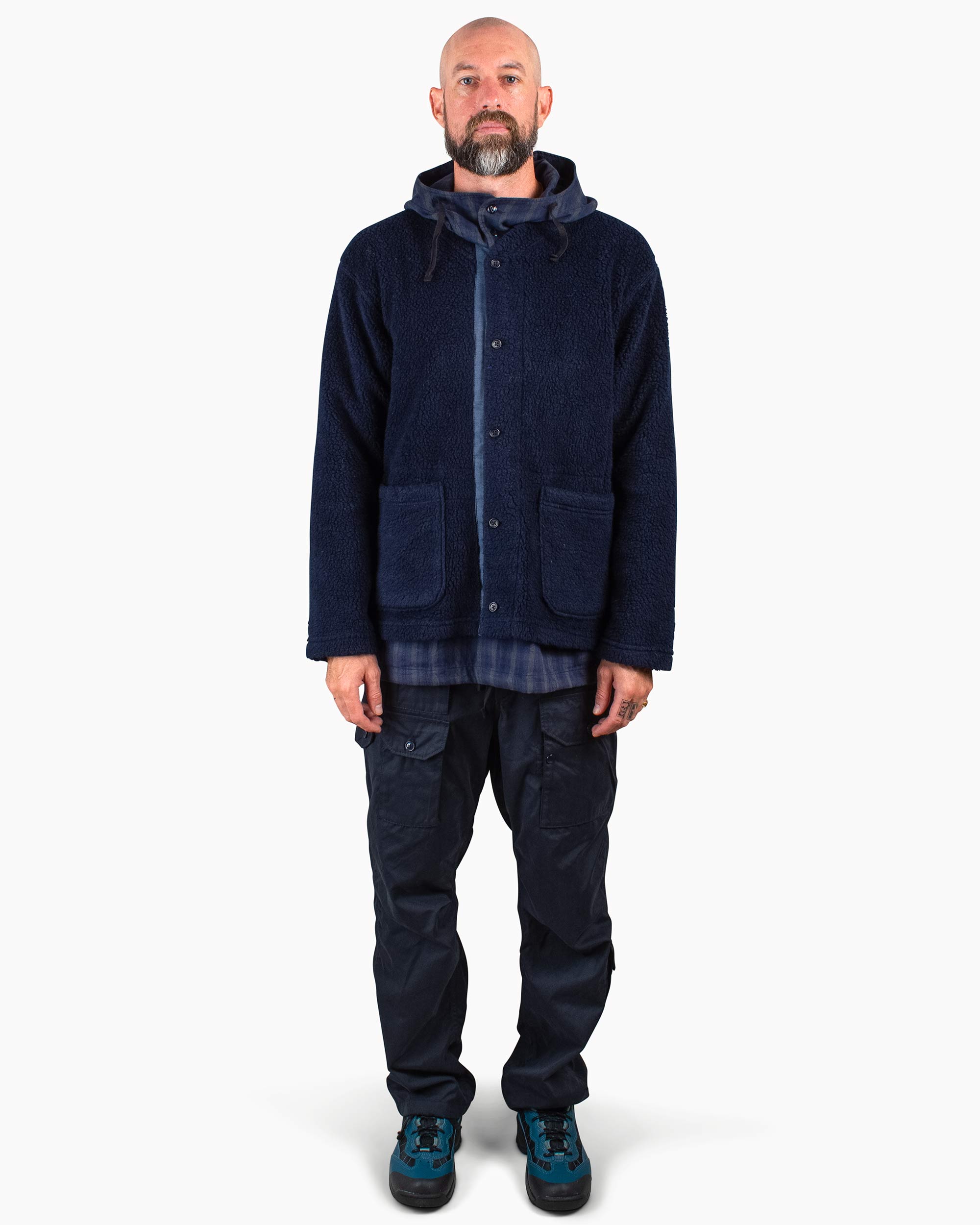 Black shaggy knit jacket hot sale