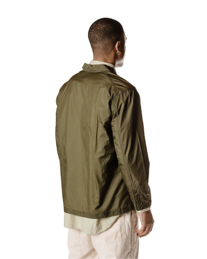 Engineered Garments Loiter Jacket Olive Nylon Micro Ripstop Back