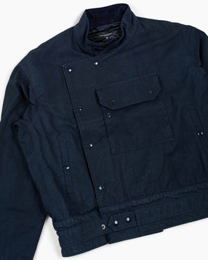 Engineered Garments Moto Jacket Dark Navy Heavyweight Cotton Ripstop Details
