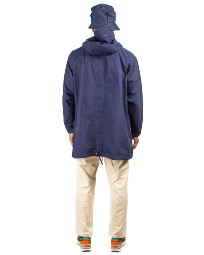 Engineered Garments Over Parka Navy Cotton Duracloth Poplin Back