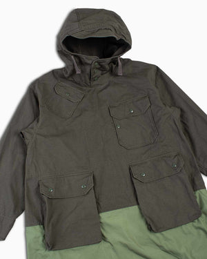 Engineered Garments Over Parka Olive Heavyweight Cotton Ripstop Details