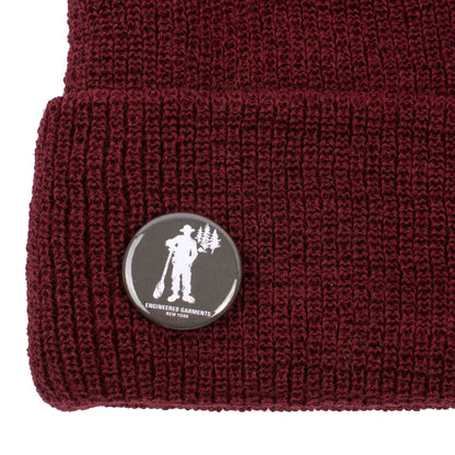 Engineered Garments Wool Watch Cap Burgundy Detail