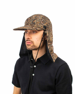  Found Feather Awning Cap (Packable) Paisley Brown Model