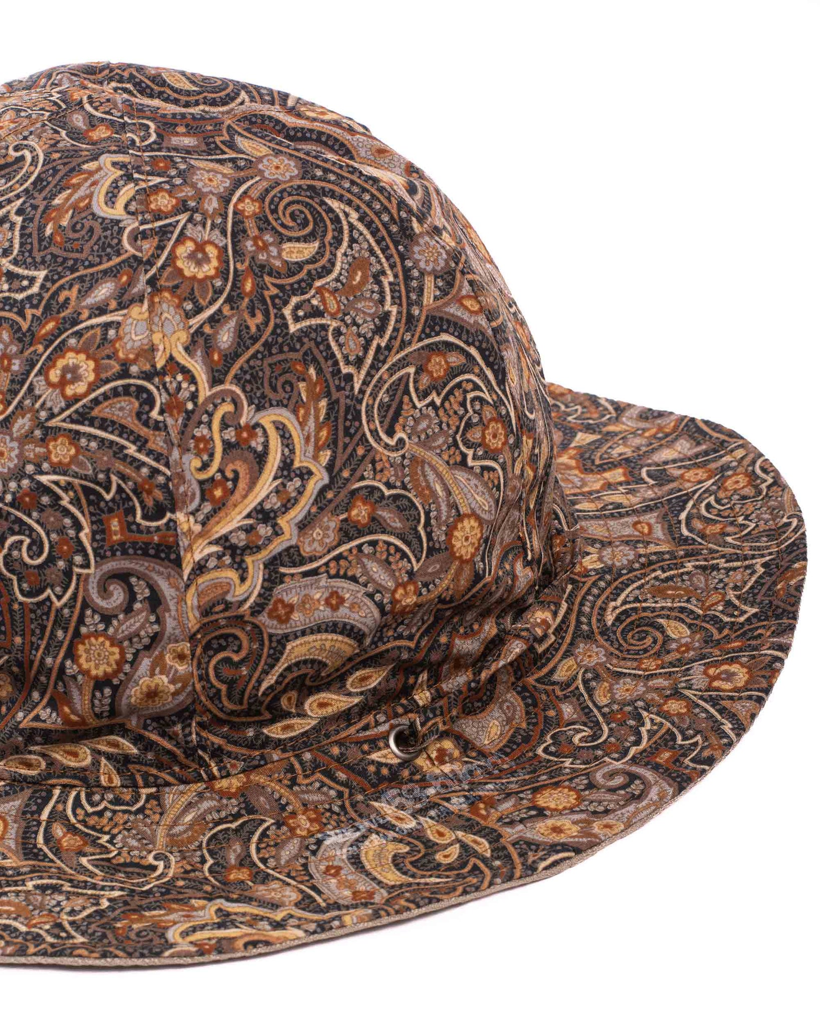 Found Feather Military Sun Hat (Reversible) Paisley + Yoryu Wasabi Close