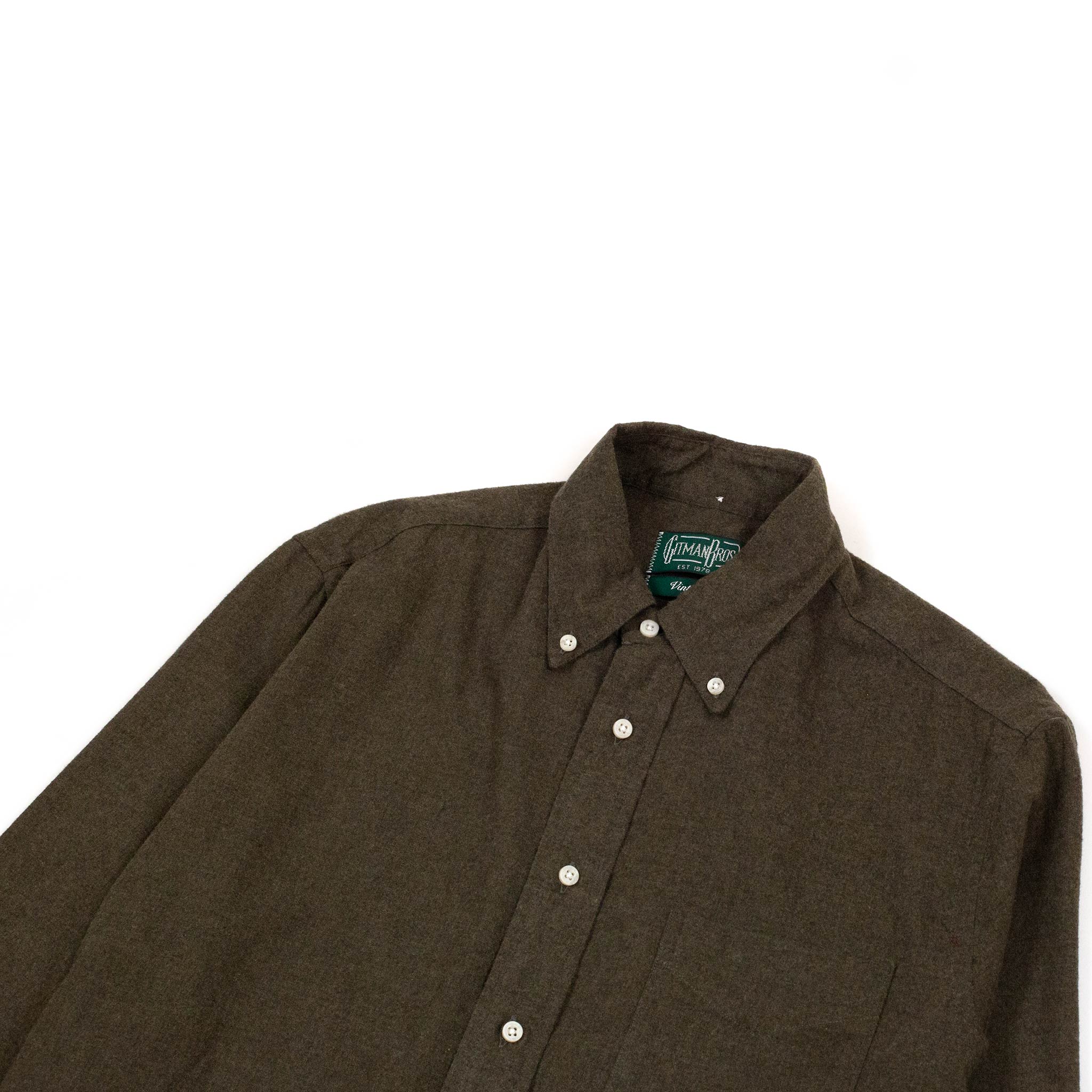 Gitman Vintage Bros. Flannel Shirt Olive