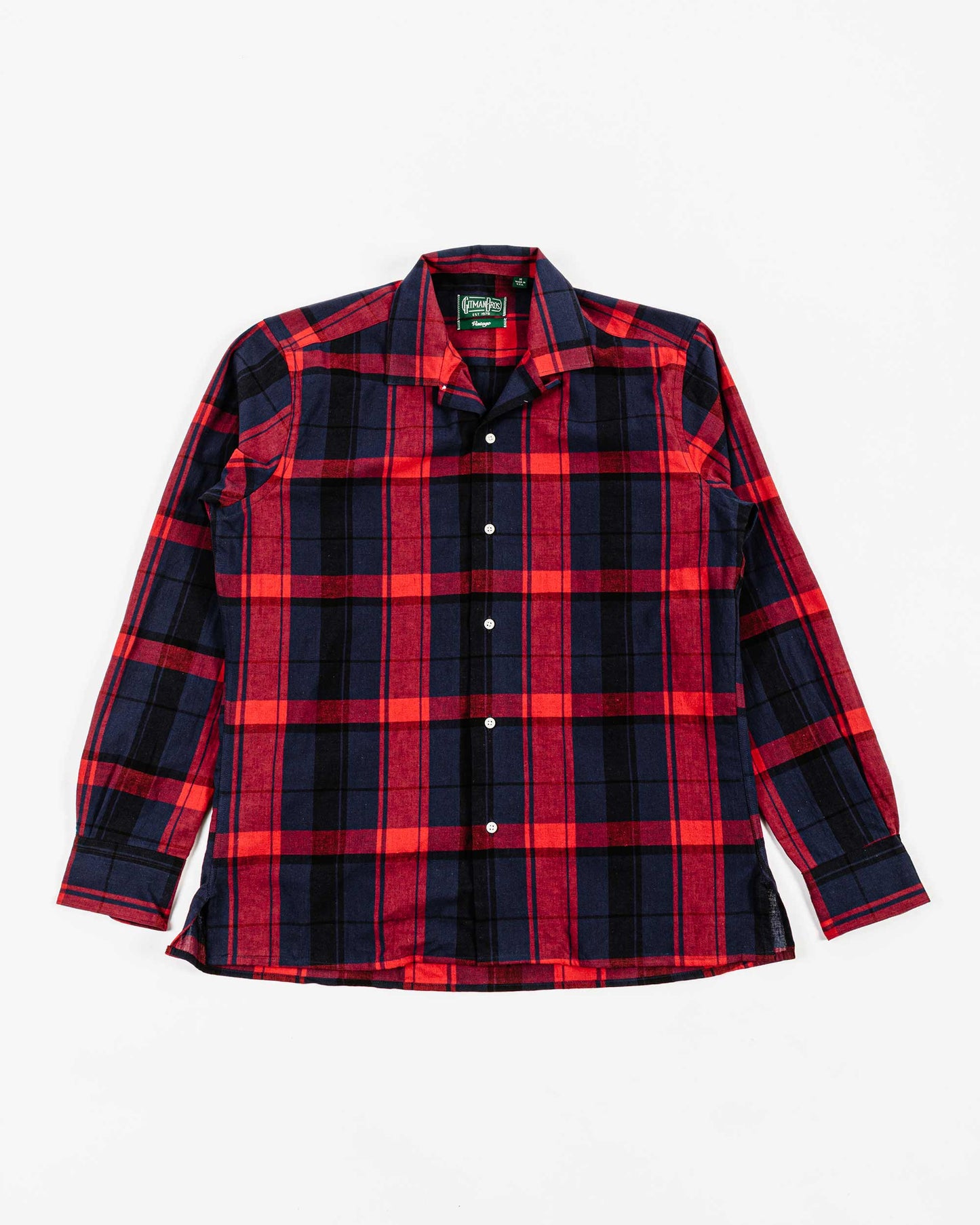 Gitman Vintage Bros. Big Red Madras Cotton/Linen Camp Shirt