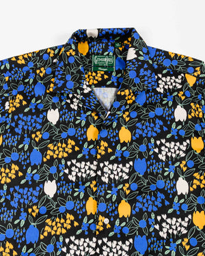 Gitman Vintage Bros. Black Tulip Fields Camp Collar Shirt Details