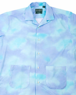 Gitman Vintage Bros. Blue Cotton Candy Oxford Beach Shirt Detail