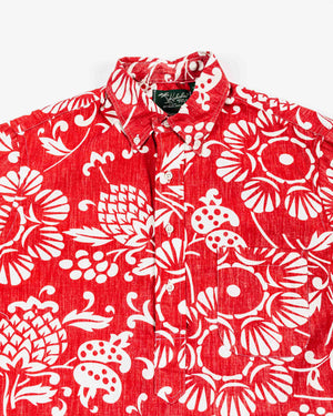 Gitman Vintage Bros. Duke’s Pareo Red Popover Shirt Details