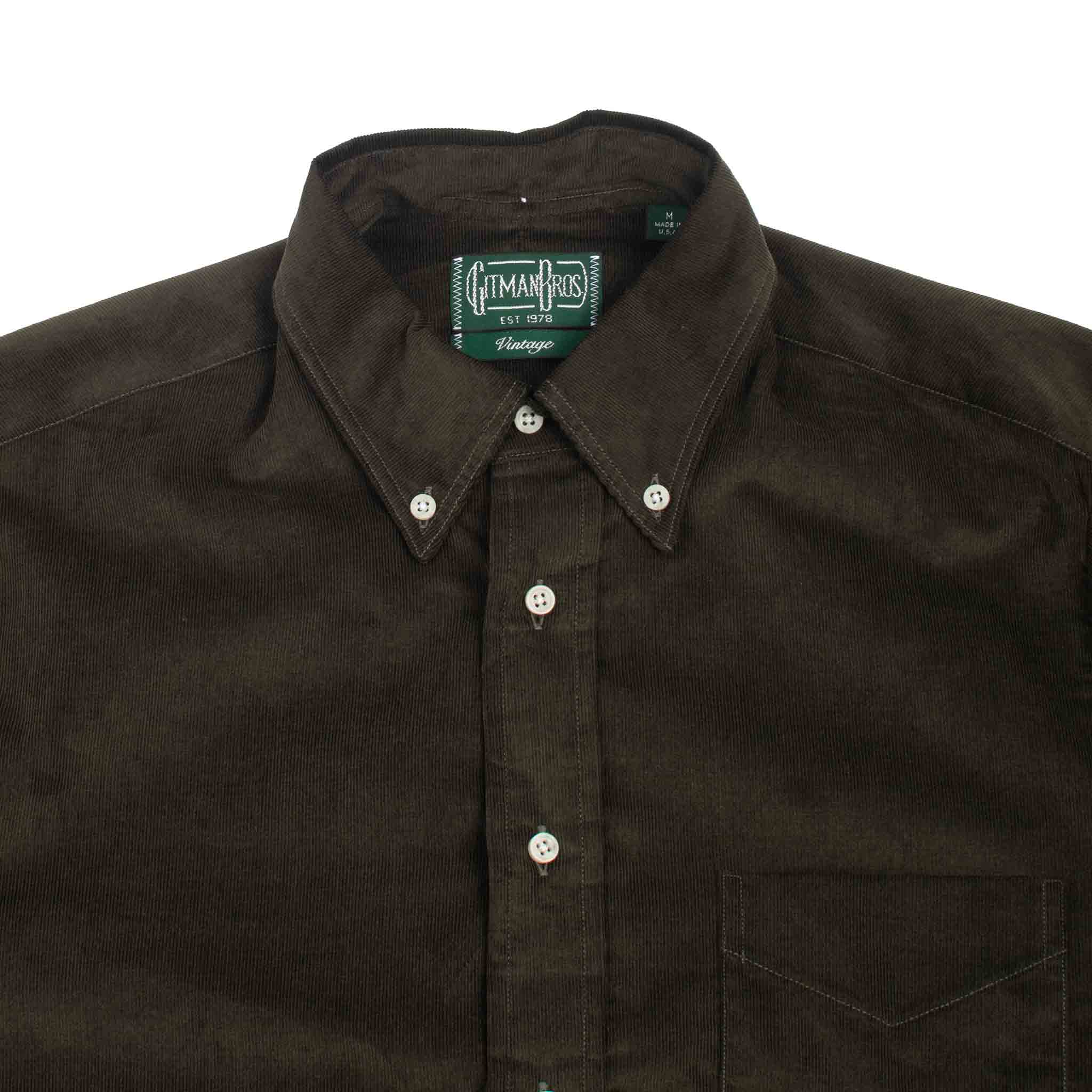 Gitman Vintage Bros. Olive Corduroy Shirt