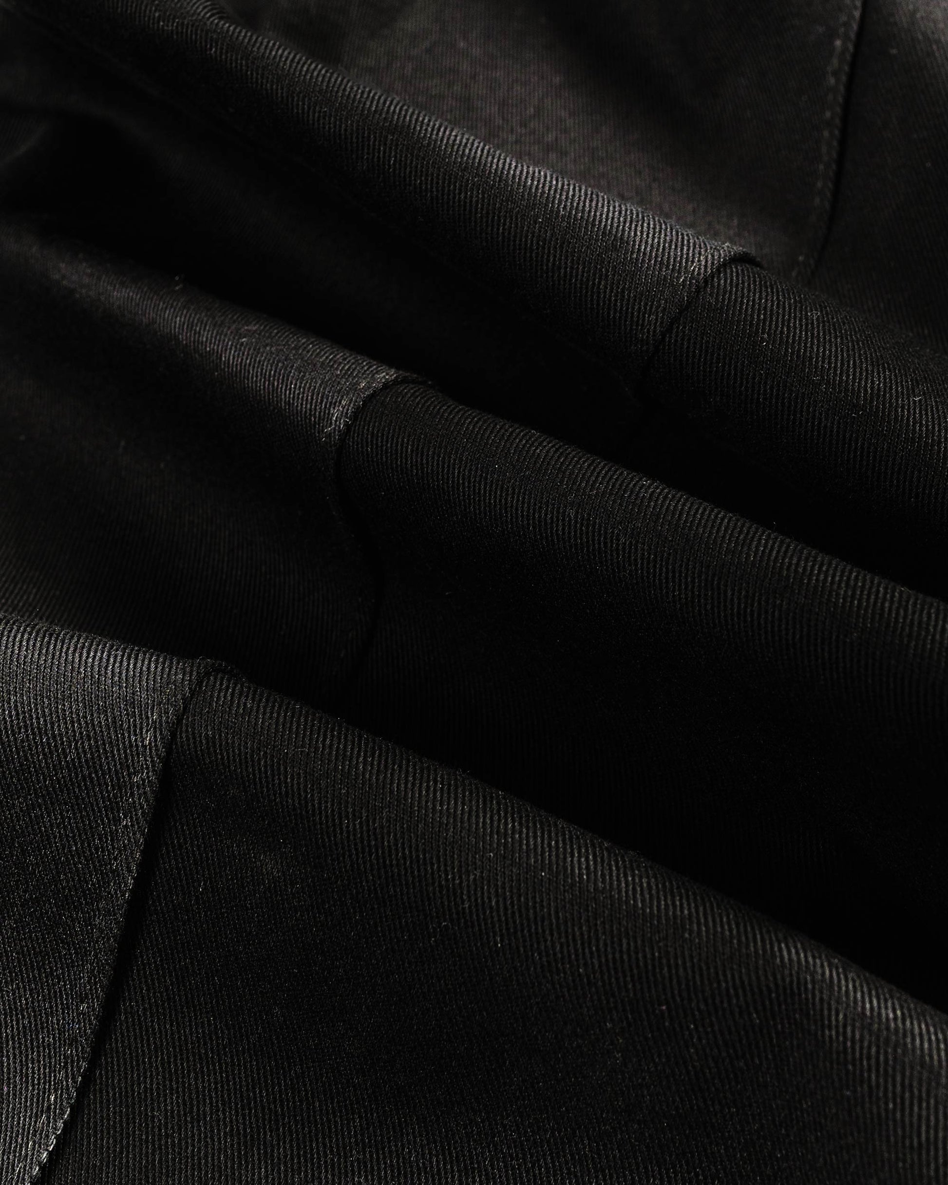 James Coward Straightforward Stitch Black Twill Fabric