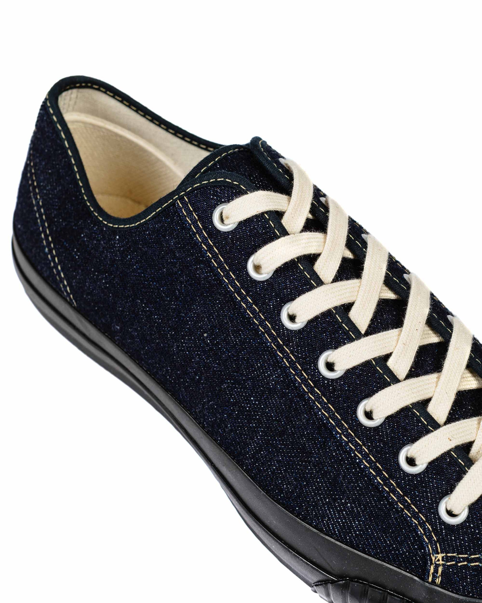 John Lofgren Bootmaker JLB Champion Sneakers Japanese Indigo Denim Close