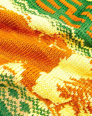 Junya Watanabe MAN Cardigan Green/Yellow/Orange Fabric