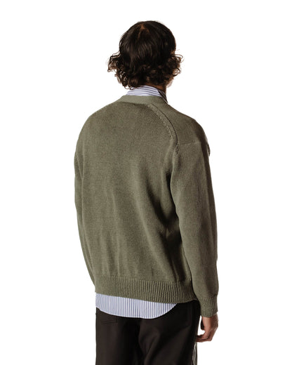 Junya Watanabe MAN Cotton Flower Embroidery Cardigan Green Back