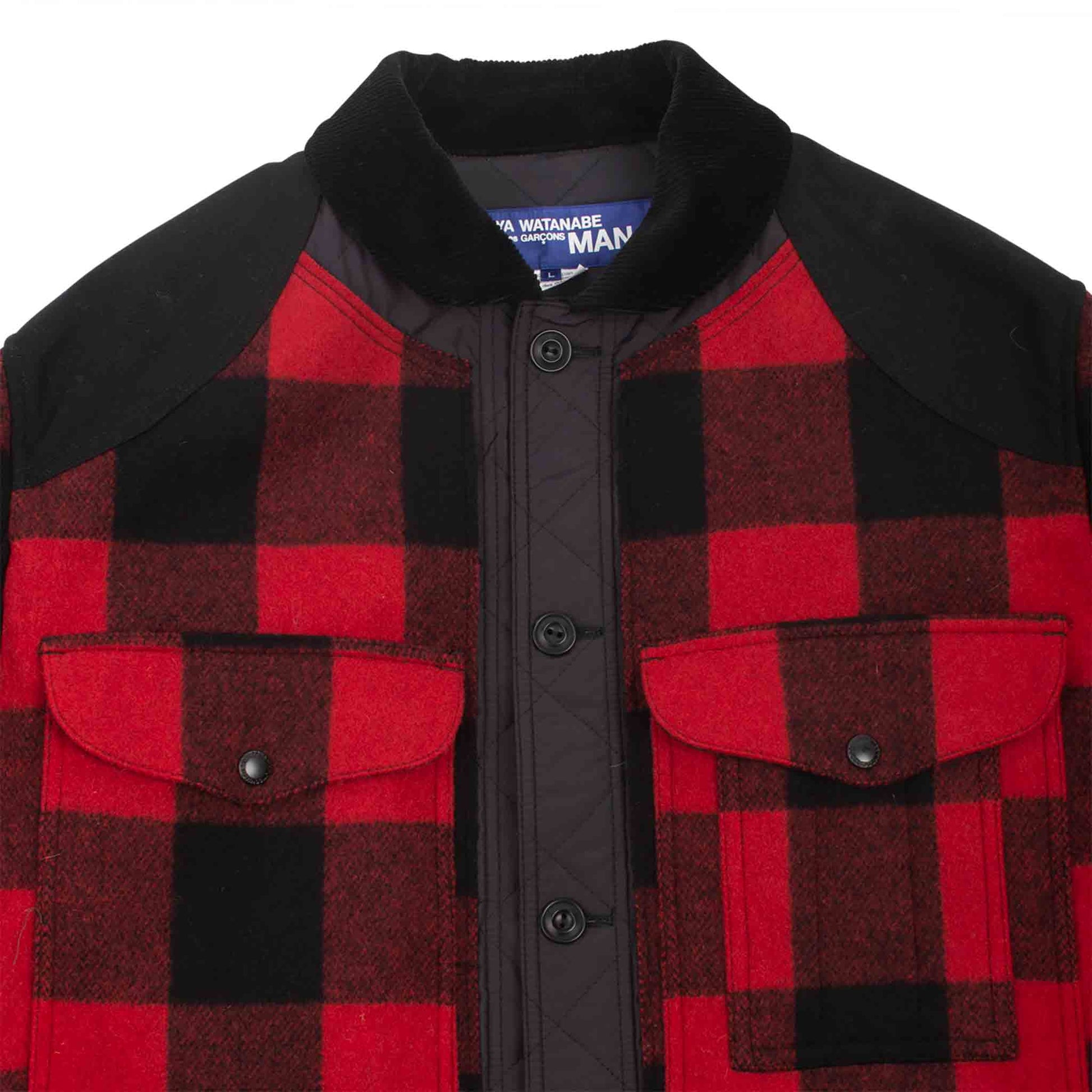 Junya Watanabe MAN Plaid Jacket Black/Red Detail