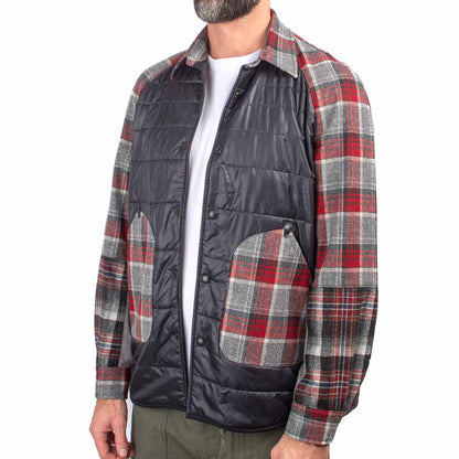 Junya Watanabe MAN eYe x Pendleton Plaid Shirt Grey/Red Close