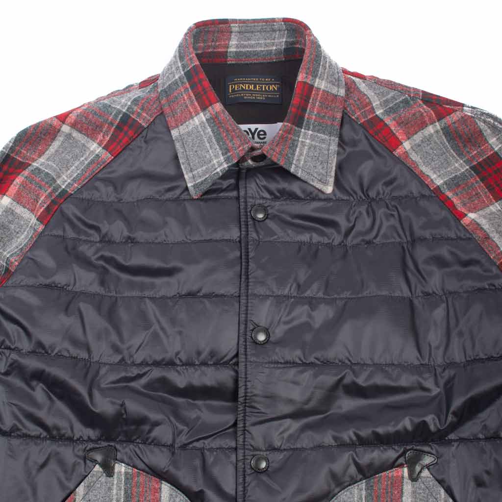 Junya Watanabe MAN eYe x Pendleton Plaid Shirt Grey/Red Detail