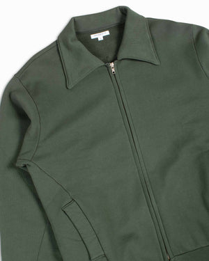 Lady White Co. Zip Sweat Jacket Deep Green Details