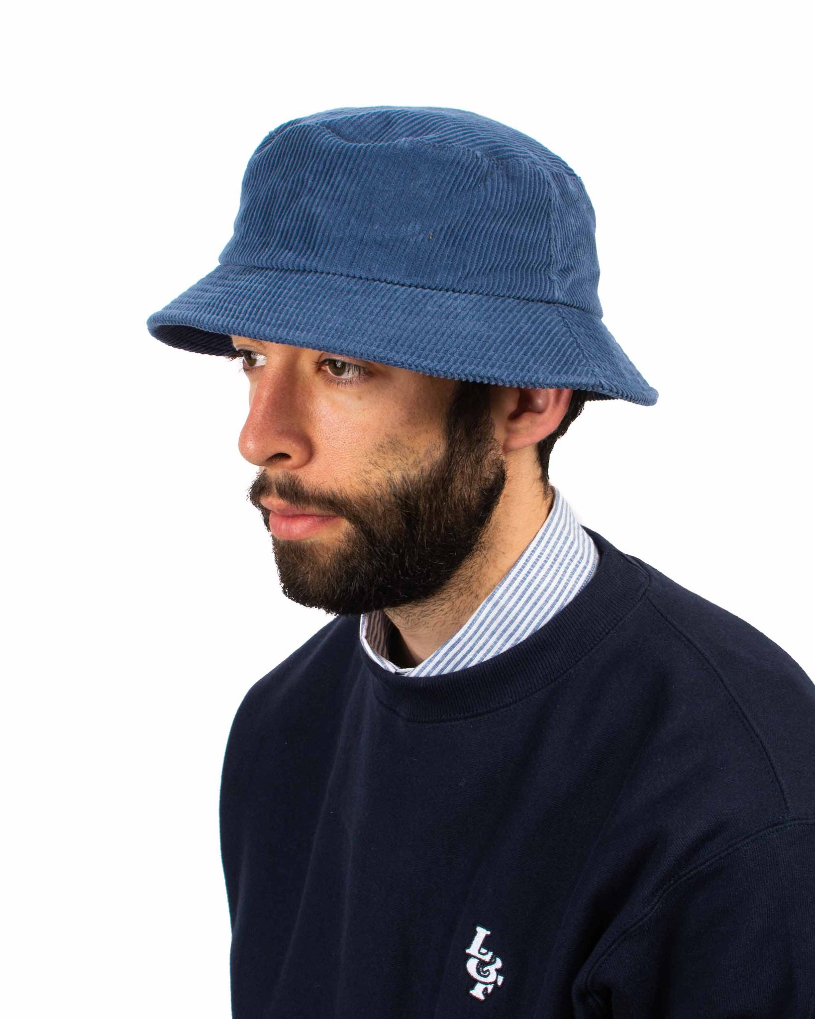 Lite Year Corduroy Bucket Hat Steel Blue model