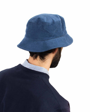 Lite Year Corduroy Bucket Hat Steel Blue Bcak
