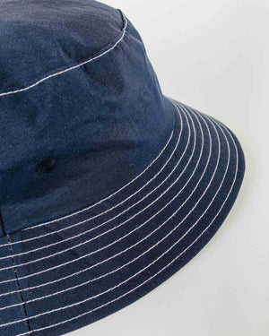 Lite Year Japanese Nylon Taffeta Bucket Hat Navy Details