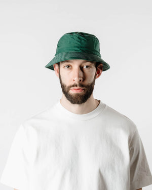 Lite Year Japanese Nylon Taffeta Bucket Hat Varsity Green Front